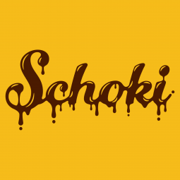 Schoki deluxe dripping liquid type gelb braun