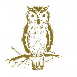 eule vektor gold weiss